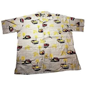 Natural Issue Mens XL 2XL Vintage Hot Rod Car Hawaiian Shirt Aloha